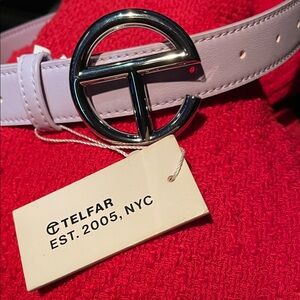 Telfar  Belt with Shiny Silver Buckle